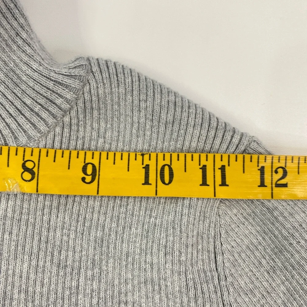 Ralph Lauren Polo Jeans Gray Ribbed 1/4 zip Pullover Sweater Boys size Medium
